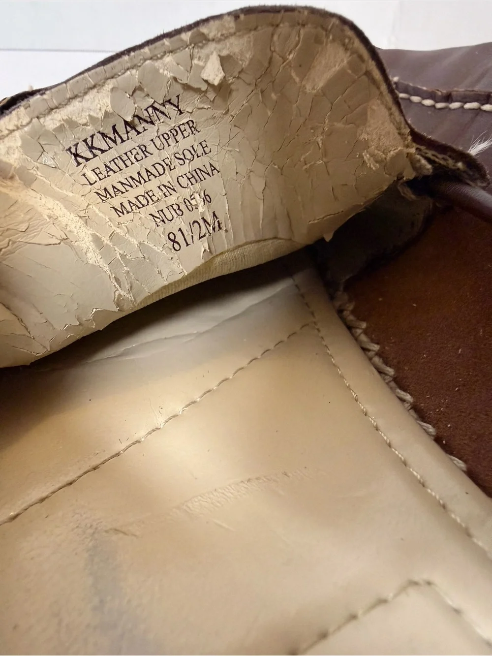 Anne Klein Dark Brown Leather Slip-On Loafers